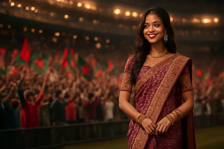BDGO স্টেডিয়াম আলোর নিচে ফুটবল ম্যাচ